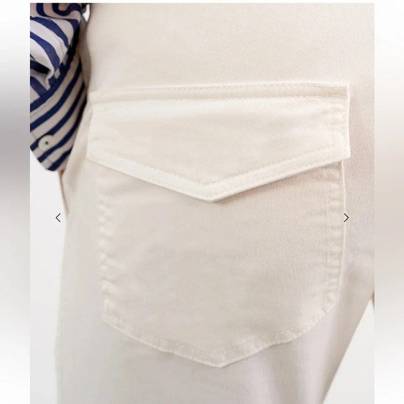 Nili Lotan Cropped Military Pant in Eggshell‎ White Size 8 - Picture 4 of 14